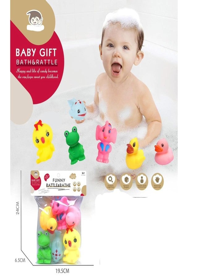 Samip Funny Bath Tub Toys for Baby Boys and Girls 6 - 24 Months: Combo of 6PCs Chu Chu Bath Toys for Baby Girls and Boys Interactive Water Play and Joyful Bath Time Experience (Duck, Medium) - Image 4